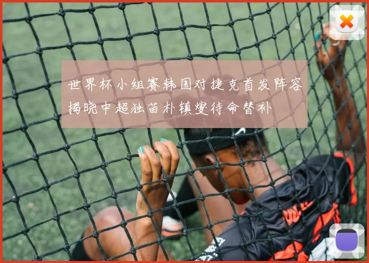 世界杯小组赛韩国对捷克首发阵容揭晓中超独苗朴镇燮待命替补